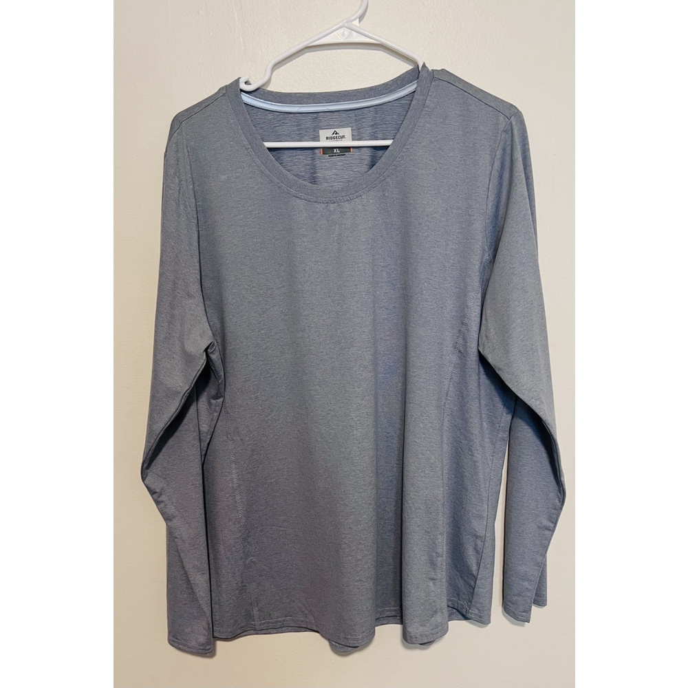 Ridgecut Toughwear Shirt Women’s XL Gray Outdoor Activewear Stretch Pullover Top